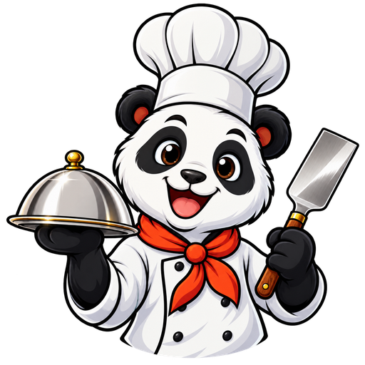 Hibachi Catering 2U panda catering chef logo
